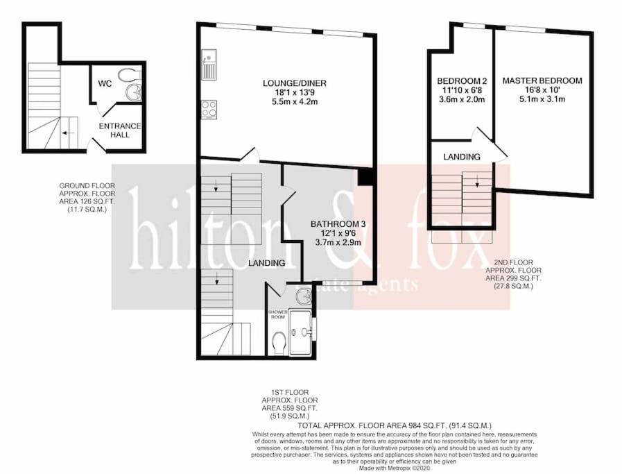 Apartamento 3Br Duplex Penthouse Harrow Centre Exterior foto